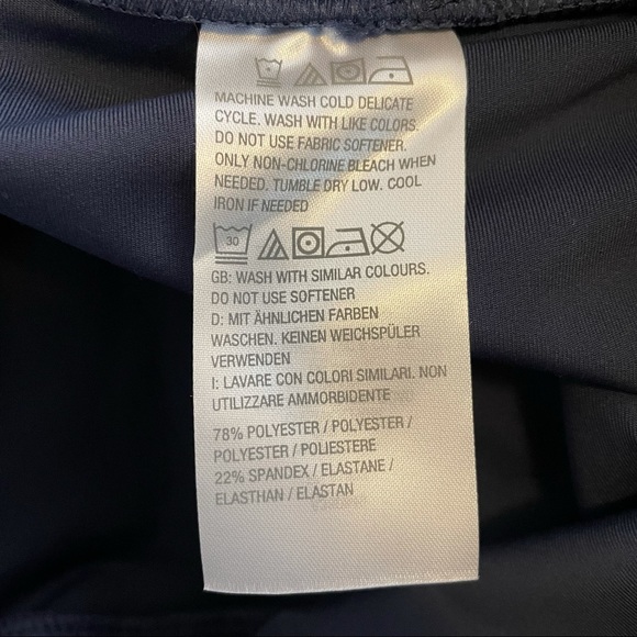 Zuda Z-Move Cropped Skirted Leggings Large Petite Navy Yoga Active Modest Large - Picture 8 of 9